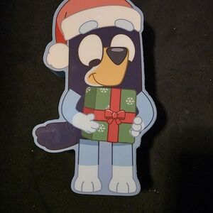 Festive Cartoon Character with Gift